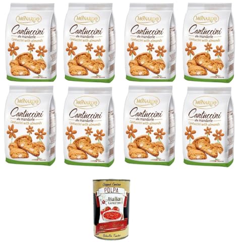 Monardo Cantuccini mit Mandeln, Mandel-Kekse, 8x150gr + Italian gourmet polpa 400g von Italian Gourmet E.R.