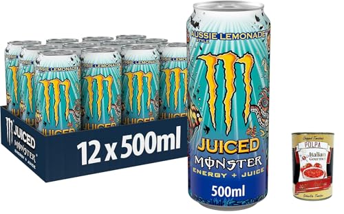 Monster Energy Juice Aussie Style Limonade, Energie + Saft 12x 500ml + Italian Gourmet polpa 400g von Italian Gourmet E.R.