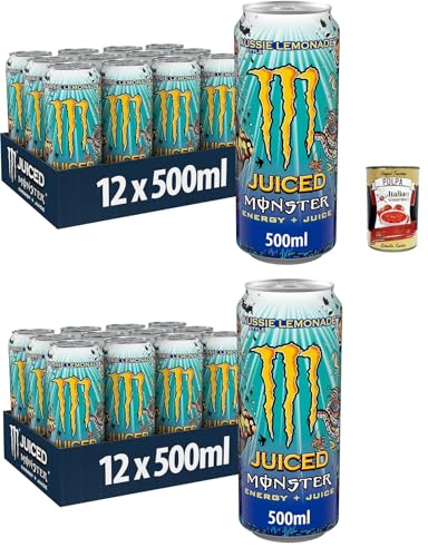 Monster Energy Juice Aussie Style Limonade, Energie + Saft 24x 500ml + Italian Gourmet polpa 400g von Italian Gourmet E.R.
