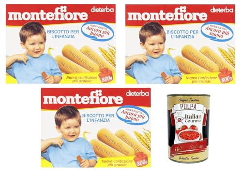 Montefiore Il Biscotto per l'infanzia Der Keks für Kinder 3x800gr + Italian Gourmet polpa 400g von Italian Gourmet E.R.