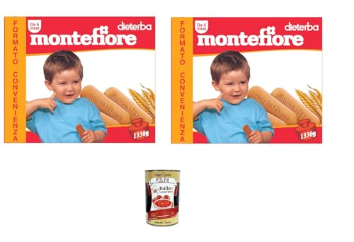 Montefiore Il Biscotto per l'infanzia Der Keks für Kinder Convenience-Format 2 x 1330gr+ Italian Gourmet polpa 400g von Italian Gourmet E.R.