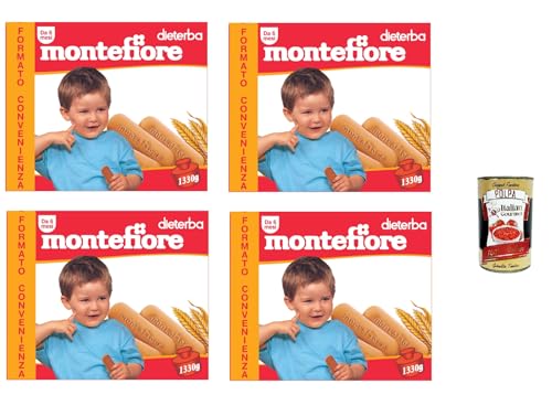 Montefiore Il Biscotto per l'infanzia Der Keks für Kinder Convenience-Format 4 x 1330gr+ Italian Gourmet polpa 400g von Italian Gourmet E.R.