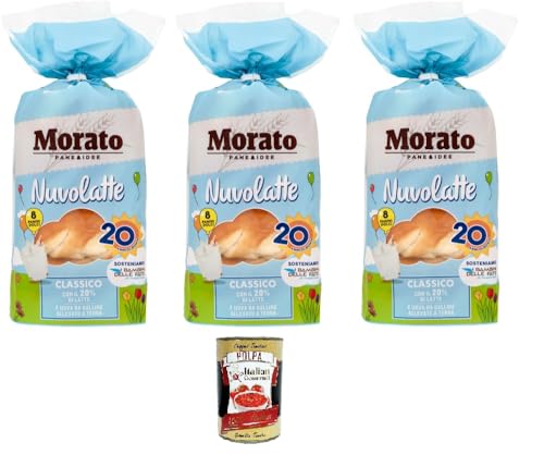 Morato- Nuvolatte Brot vom Typ „0“ mit Milch und Zucker 3x400gr+ Italian Gourmet polpa 400g von Italian Gourmet E.R.