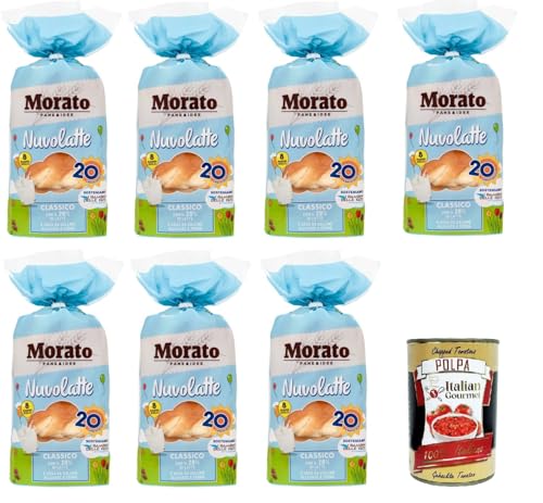 Morato- Nuvolatte Brot vom Typ „0“ mit Milch und Zucker 7x400gr+ Italian Gourmet polpa 400g von Italian Gourmet E.R.