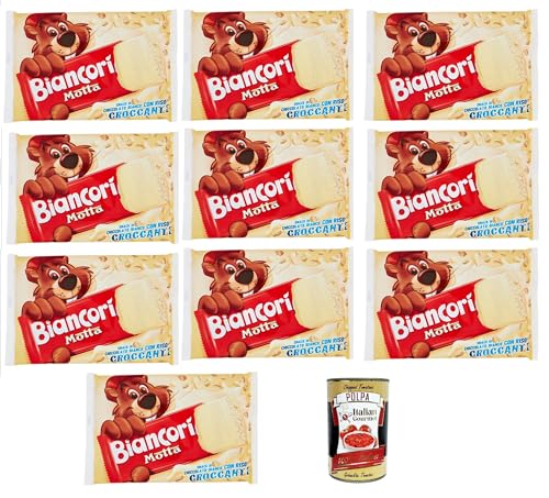 Motta Biancorì weißer Schokoladensnack mit knusprigem Biancorì-Reis 10 x 110 g+ Italian Gourmet polpa 400g von Italian Gourmet E.R.