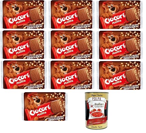 Motta Ciocori' Snack di Cioccolato a Latte con Riso Croccante Ciocorì Milchschokoladen-Snack mit knusprigem Ciocorì-Reis 10x110g + Italian Gourmet polpa 400g von Italian Gourmet E.R.