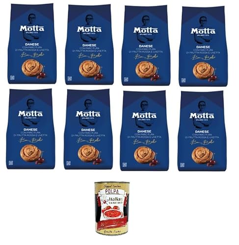 Motta Danese Con farcitura di frutti rossi e uvetta Mit roter Frucht- und Rosinenfüllung 8x270gr + Italian Gourmet polpa 400g von Italian Gourmet E.R.