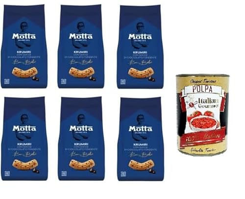 Motta KRUMIRI Con Gocce di Cioccolato Fondente KRUMIRI mit dunklen Schokoladenstückchen 6x 290gr + Italian Gourmet polpa 400g von Italian Gourmet E.R.