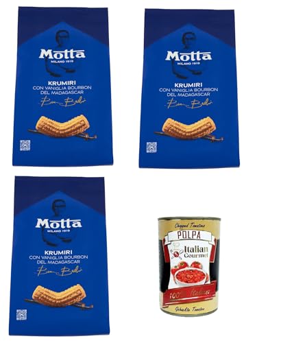 Motta Krumiri mit Bourbon-Vanille aus Madagaskar 3 x 290 g + Italian Gourmet polpa 400g von Italian Gourmet E.R.