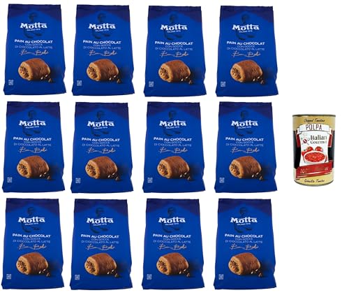 Motta Pain au Chocolat mit Milchschokoladenstückchen 12x270gr (6 x 45g) + Italian Gourmet polpa 400g von Italian Gourmet E.R.