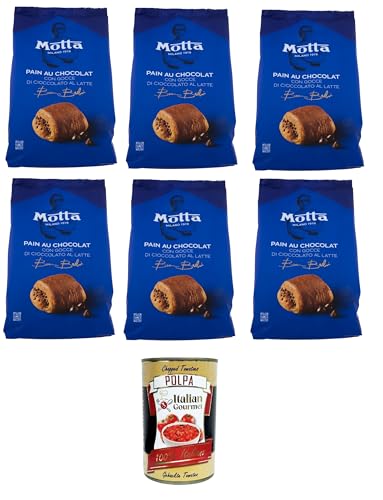 Motta Pain au Chocolat mit Milchschokoladenstückchen 6x270gr (6 x 45g) + Italian Gourmet polpa 400g von Italian Gourmet E.R.