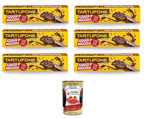 Motta Tartufone Ciocco Nocciola Barra di Cioccolato a Latte e Nocciole Tartufone Chocolate Haselnuss-Milchschokolade und Haselnuss-Riegel 6x 150 g+ Italian Gourmet polpa 400g von Italian Gourmet E.R.