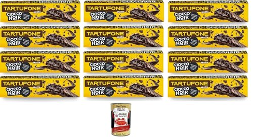 Motta Tartufone Ciocco Noir Barra di Cioccolato Fondente Ciocconoir con Ripieno al Cacao Tartufone Ciocco Noir Dunkle Schokoladentafel Ciocconoir mit Kakaofüllung 12x150g+ Italian Gourmet polpa 400g von Italian Gourmet E.R.