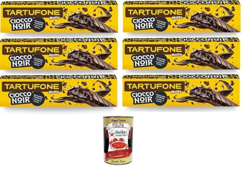 Motta Tartufone Ciocco Noir Barra di Cioccolato Fondente Ciocconoir con Ripieno al Cacao Tartufone Ciocco Noir Dunkle Schokoladentafel Ciocconoir mit Kakaofüllung 6x150g+ Italian Gourmet polpa 400g von Italian Gourmet E.R.