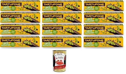 Motta Tartufone Ciocco Pistacchio Barra di Cioccolato Fondente con Ripieno al Pistacchio Tartufone Ciocco Pistachio Dark Chocolate Bar mit Pistazienfüllung 12x150g+ Italian Gourmet polpa 400g von Italian Gourmet E.R.