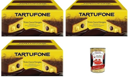 Motta Tartufone CioccoVaniglia doppelte Schokoladen- und Vanillecreme 3x450gr + Italian Gourmet polpa 400g von Italian Gourmet E.R.