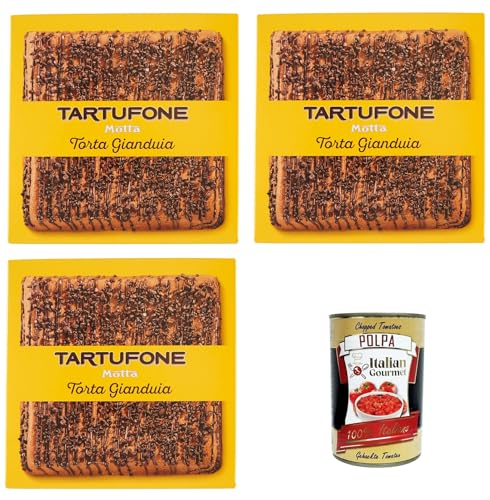 Motta Tartufone Torta Gianduia Gianduiacreme und extradunkle Schokolade 3x450gr + Italian Gourmet polpa 400g von Italian Gourmet E.R.