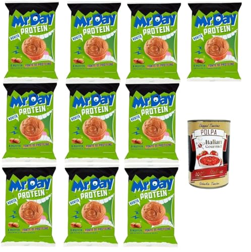 Mr. Day Soft Protein Muffins con caramello salato, mit gesalzener Karamellcremefüllung, 10x 252 g+ Italian Gourmet Polpa 400g von Italian Gourmet E.R.