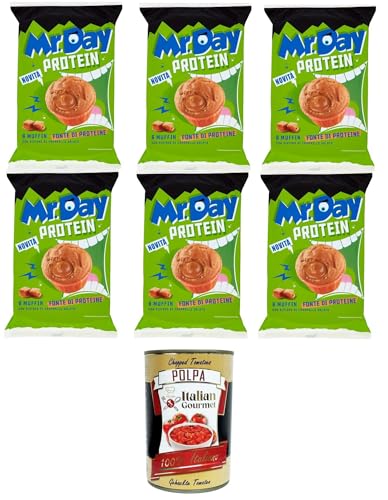 Mr. Day Soft Protein Muffins mit gesalzener Karamellcremefüllung, 6x 252 g+ Italian Gourmet Polpa 400g von Italian Gourmet E.R.