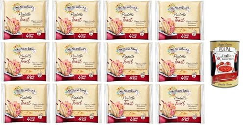 Mulino Bianco Piadelle Toast Senza Strutto Toastpiats ohne Schmalz 12x 240gr + Italian Gourmet polpa 400g von Italian Gourmet E.R.