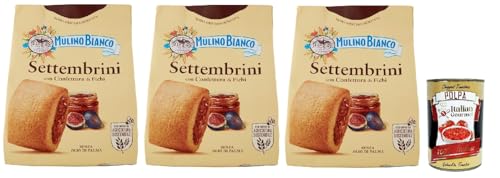 Mulino Bianco Settembrini Biscotti con Confettura di Fichi, Kekse mit Feigenmarmelade, biscuits, cookies, 3x 300g + Italian Gourmet polpa 400g von Italian Gourmet E.R.