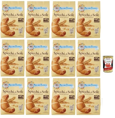 Mulino Bianco Spicchi di Sole Biscotti Dorati al Forno,Goldene gebackene Kekse,biscuits cookies, 12x 400g + Italian Gourmet polpa 400g von Italian Gourmet E.R.