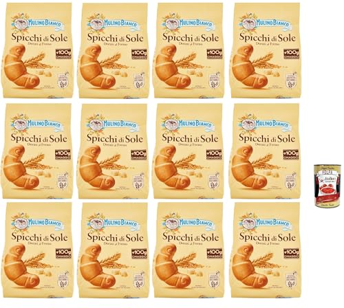 Mulino Bianco Spicchi di Sole Biscotti Dorati al Forno,Goldene gebackene Kekse,biscuits cookies, 12x 900g + Italian Gourmet polpa 400g von Italian Gourmet E.R.