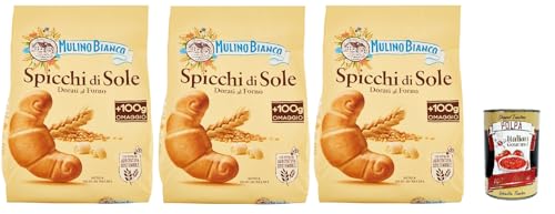 Mulino Bianco Spicchi di Sole Biscotti Dorati al Forno,Goldene gebackene Kekse,biscuits cookies, 3x 900g + Italian Gourmet polpa 400g von Italian Gourmet E.R.