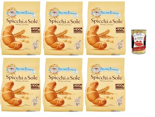 Mulino Bianco Spicchi di Sole Biscotti Dorati al Forno,Goldene gebackene Kekse,biscuits cookies, 6x 900g + Italian Gourmet polpa 400g von Italian Gourmet E.R.