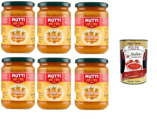 Mutti Pomodori Datterini Gialli Interi in Succo Ganze gelbe Datterini-Tomaten in Saft 6x .350Gr+ Italian Gourmet polpa 400g von Italian Gourmet E.R.