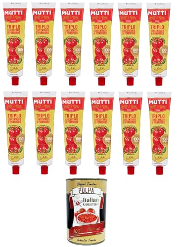 Mutti Triplo concentrato di Pomodoro Tomatenkonzentrat 12x 185gr + Italian Gourmet polpa 400g von Italian Gourmet E.R.