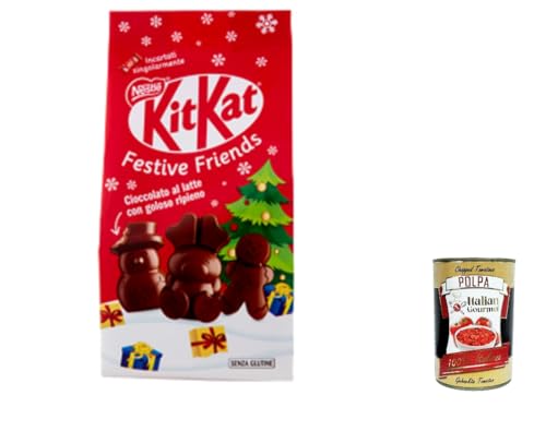 NESTLÉ KITKAT FESTIVE FRIENDS MILCHSCHOKOLADEN-CHARAKTERE 147-G-BEUTEL+Italian gourmet polpa 400g von Italian Gourmet E.R.