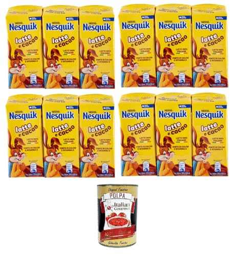 Nesquik Drink Latte e Cacao Milch und Kakao 12x 180ml+ Italian Gourmet polpa 400g von Italian Gourmet E.R.