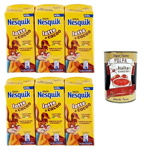 Nesquik Drink Latte e Cacao Milch und Kakao 6x 180ml+ Italian Gourmet polpa 400g von Italian Gourmet E.R.