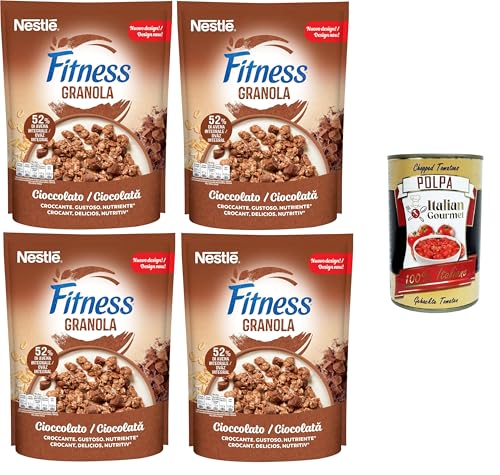 Nestlè FITNESS Granola Cioccolato con Avena e Cereali Integrali FITNESS Schokoladenmüsli mit Hafer und Vollkorn 4x300g+ Italian Gourmet polpa 400g von Italian Gourmet E.R.