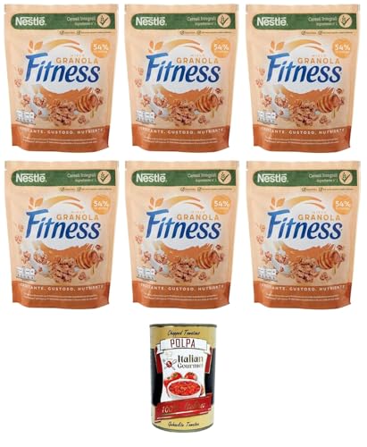 Nestlè Fitness Granola Miele Knuspriges Müsli mit Vollkorn Hafer und Honig,6x300g Beutel + Italian Gourmet polpa 400g von Italian Gourmet E.R.