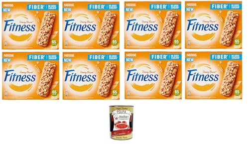 Nestle Fitness Müsliriegel mit Honiggeschmack, Vollkorn, Hafer, Quinoa und weißer Schokolade mit Honiggeschmack, 8x 80 g+ Italian Gourmet Polpa di Pomodoro 400g von Italian Gourmet E.R.