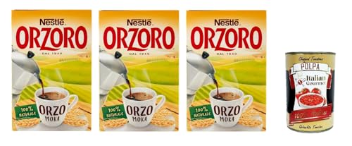 Nestle Orzoro Marconato per Moka Classico,Erdgerste für Moka, lösliche Gerste Getreidekaffee kaffee 3x 500 gr + Italian Gourmet poolpa 400g von Italian Gourmet E.R.