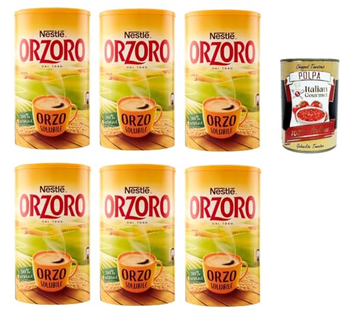 Nestle Orzoro Orzo solubile Instant lösliche Gerste Getreidekaffee kaffee 6x 200gr + Italian Gourmet polpa 400g von Italian Gourmet E.R.