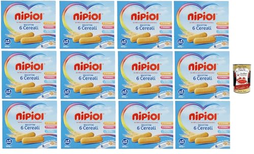 Nipiol Biscottini 6 Cereali, 12x 360 g + Italian Gourmet polpa 400g von Italian Gourmet E.R.