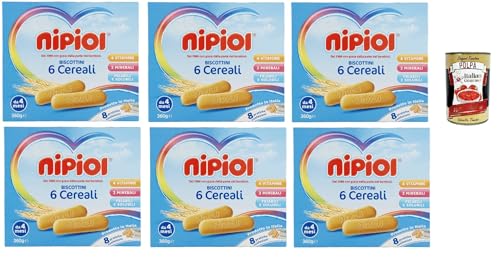 Nipiol Biscottini 6 Cereali, 6x 360 g + Italian Gourmet polpa 400g von Italian Gourmet E.R.