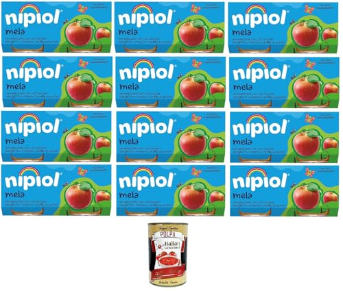 Nipiol Omogeneizzato di Frutta Apfelfruchtpüree 12x160gr (2x80gr) + Italian Gourmet polpa 400g von Italian Gourmet E.R.