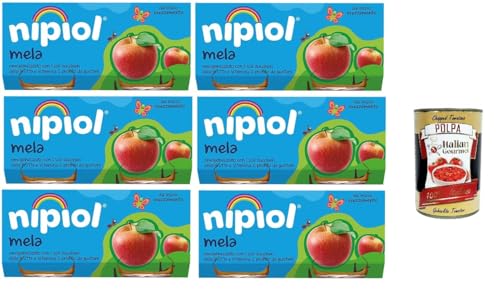 Nipiol Omogeneizzato di Frutta Apfelfruchtpüree 6x160gr (2x80gr) + Italian Gourmet polpa 400g von Italian Gourmet E.R.