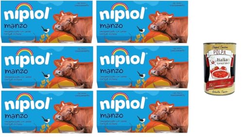 Nipiol omogeneizzato Manzo homogenisiertes Rindfleisch 6x160gr (2x80gr) + Italian Gourmet polpa 400g von Italian Gourmet E.R.