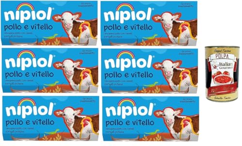 Nipiol omogeneizzato Pollo e Vitello homogenisiertes Huhn und Kalbfleisch 6x160gr (2x80gr)+ Italian Gourmet polpa 400g von Italian Gourmet E.R.