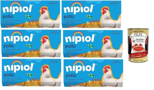 Nipiol omogeneizzato Pollo homogenisiertes Huhn 6x160gr (2x80gr) + Italian Gourmet polpa 400g von Italian Gourmet E.R.