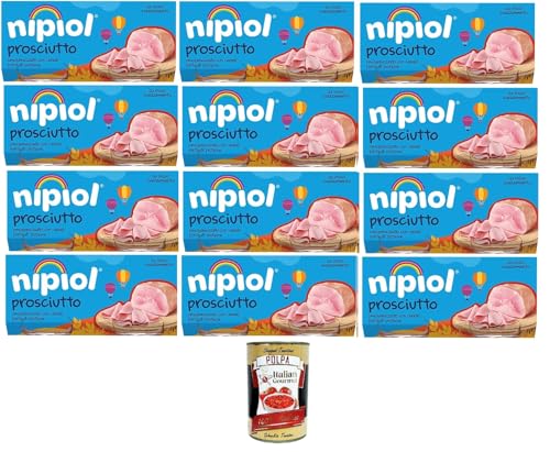 Nipiol omogeneizzato Prosciutto Cotto homogenisierter Kochschinken 12x160gr (2x80gr)+ Italian Gourmet polpa 400g von Italian Gourmet E.R.