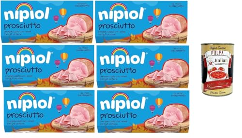 Nipiol omogeneizzato Prosciutto Cotto homogenisierter Kochschinken 6x160gr (2x80gr)+ Italian Gourmet polpa 400g von Italian Gourmet E.R.