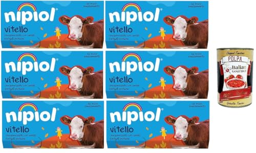 Nipiol omogeneizzato Vitello homogenisiertes Kalbfleisch 6x160gr (2x80gr)+ Italian Gourmet polpa 400g von Italian Gourmet E.R.