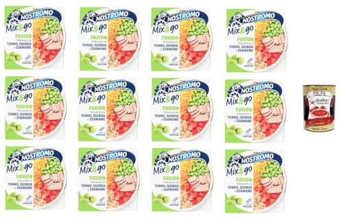 Nostromo- Mix & go Fusion Fertiggericht mit Thunfisch, Quinoa und Edamame 12x 190gr + Italian Gourmet Polpa 400g von Italian Gourmet E.R.